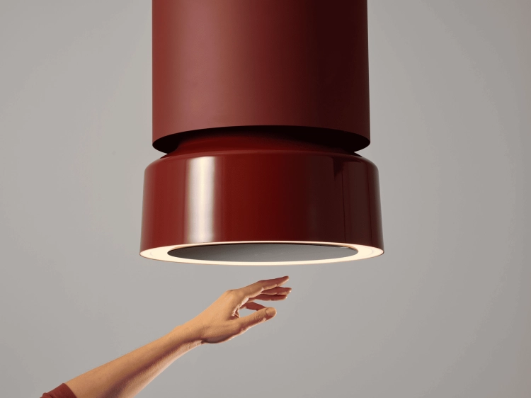 Okap wyspowy Ciarko Design Fluo W Burgundy / Burgundy Gloss