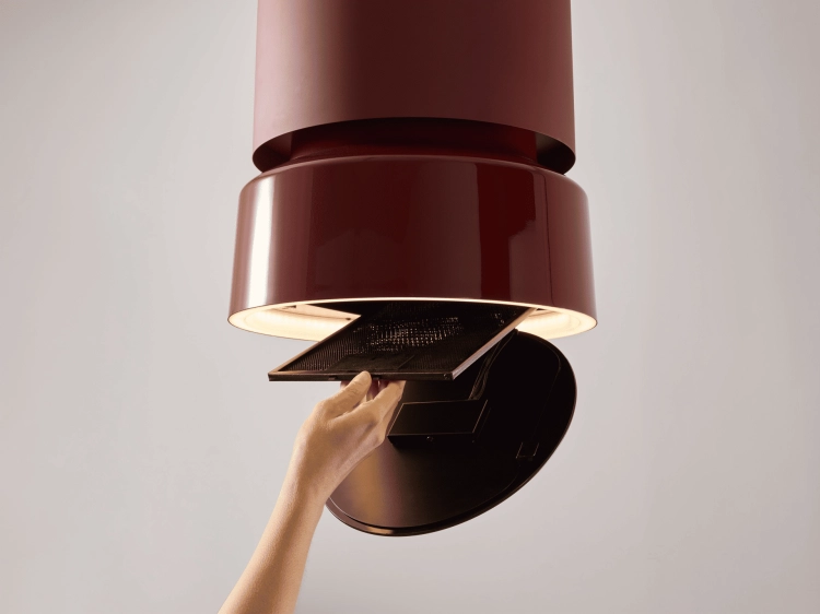 Okap wyspowy Ciarko Design Fluo W Burgundy / Burgundy Gloss